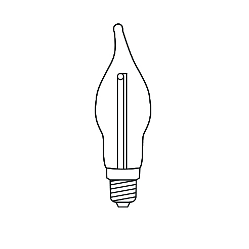 Adventní svícen dřevěný bílý s bílou LED Filament "žárovkou" 7x34V/0,2W