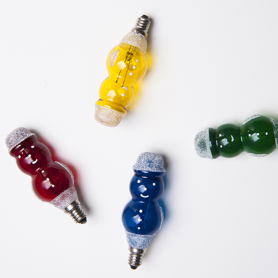 Blistr 3 žárovky Sněhulák barevný  20V/0,1A