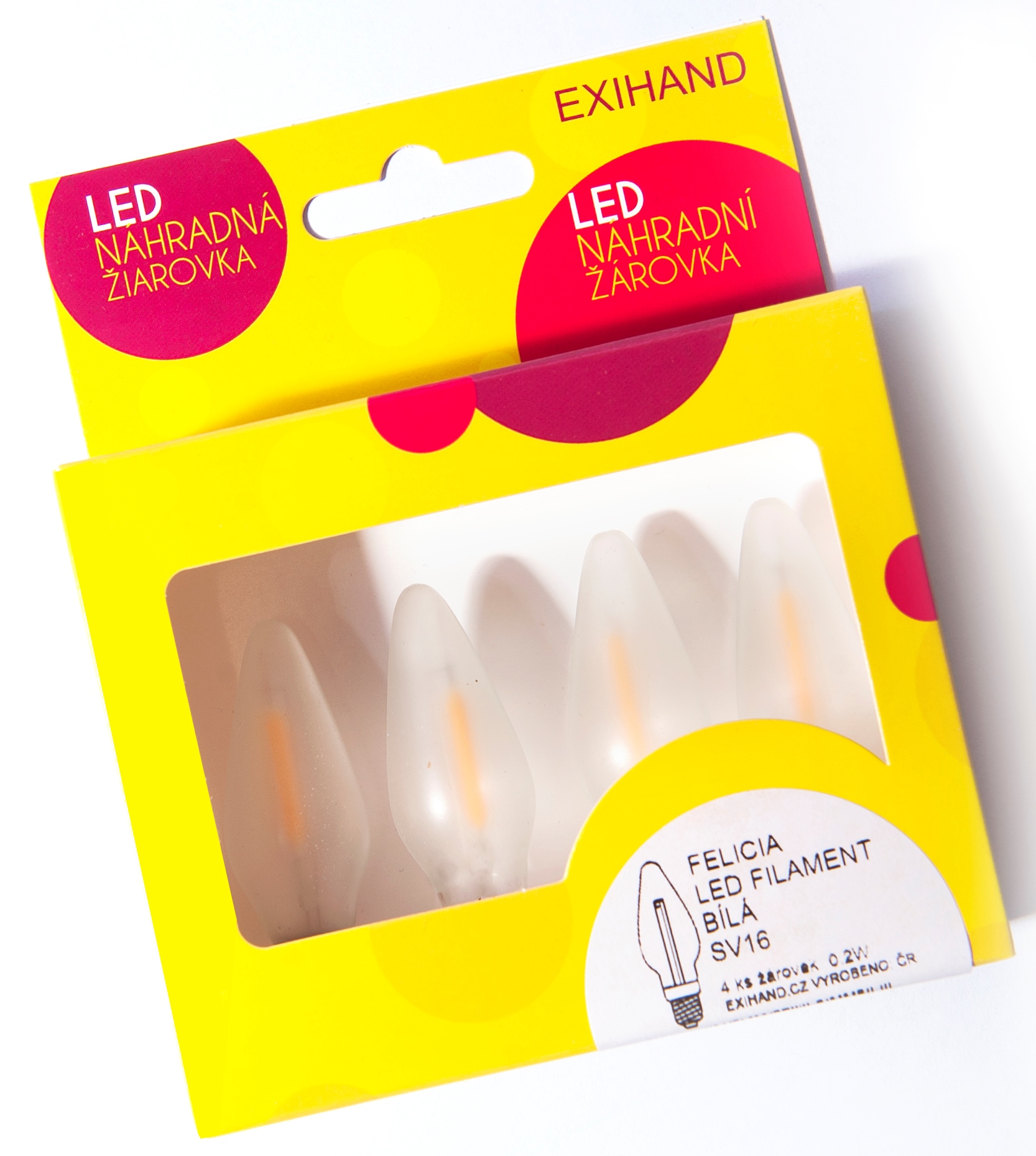 Blistr 4 bílé žárovky FELICIA  FILAMENT 14V/0,2W