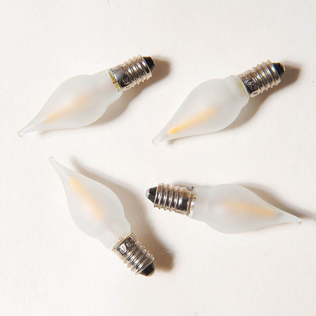 Blistr 4 tažené matné žárovky LED FILAMENT pro svícen 34V/0,2W