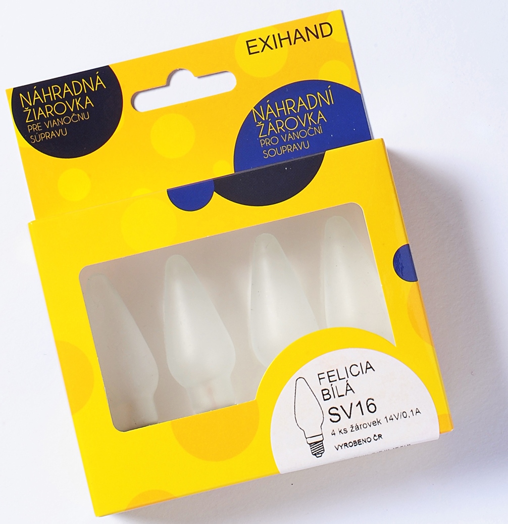 Blistr 4 žárovky Felicia bílá 14V/0,1A 