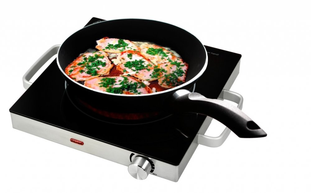 Jednoplotnový vařič s keramickou deskou CKP 1001, 2000W, nerez