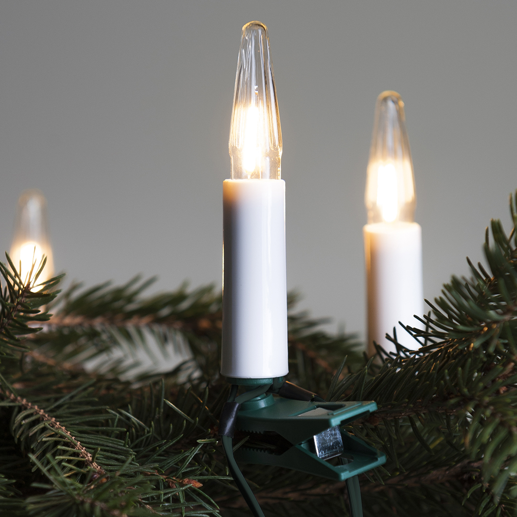 LED Souprava Asteria SVP-16, 16 čirých LED Filament 14V/0,2W s bílým soklem