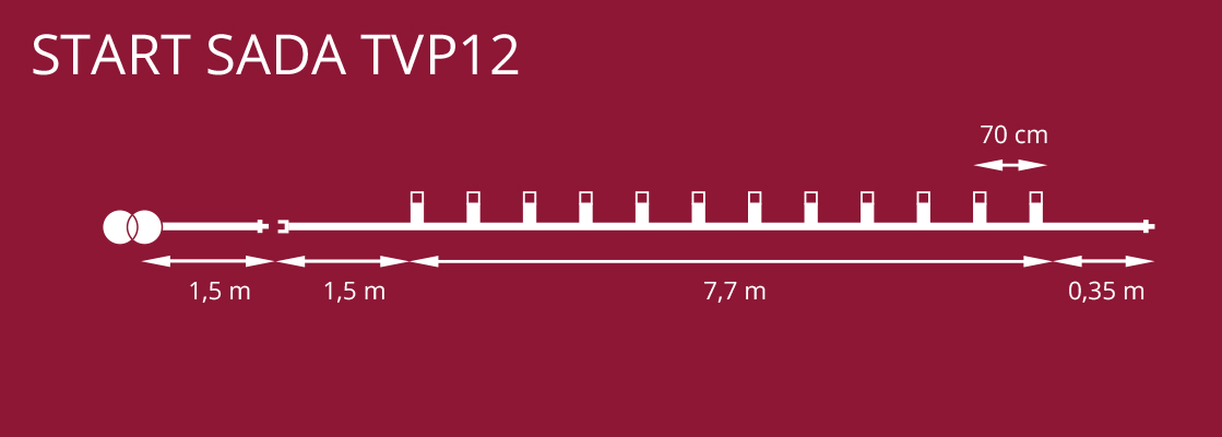 LED Souprava Stromek bílý TVP-12, 12 svět.zdrojů LED Filament 20V/0,2W