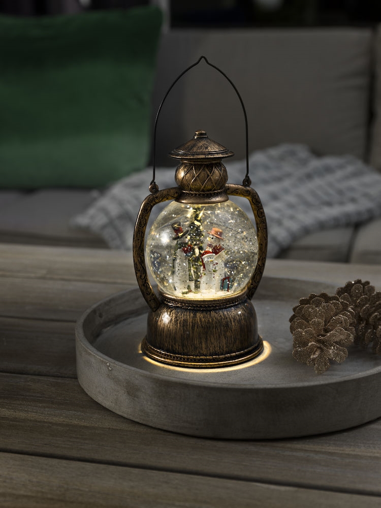 LED lucerna SNĚHULÁCI 3498-000, kulatá, bateriová