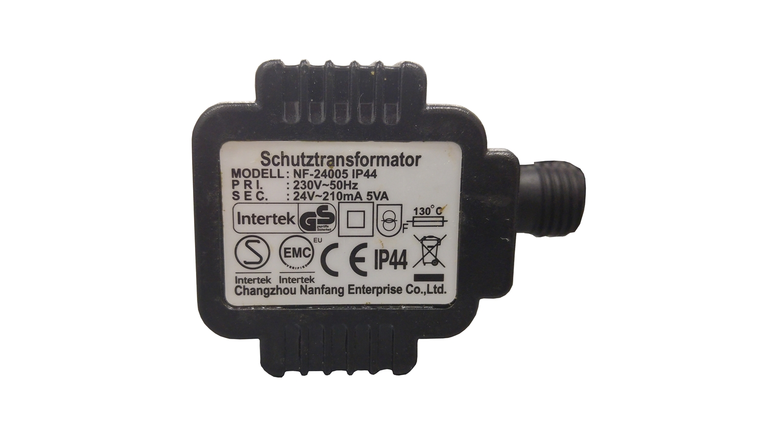 Náhradní transformátor 230/24V stř., 5VA, 2 kolíkový výstup konektor