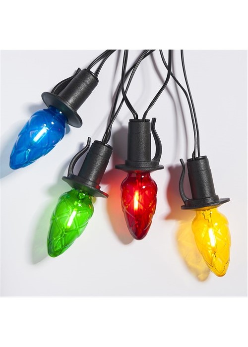 Prodloužení pro venkovní soupravu LED Filament Šiška barevná, černá kabeláž