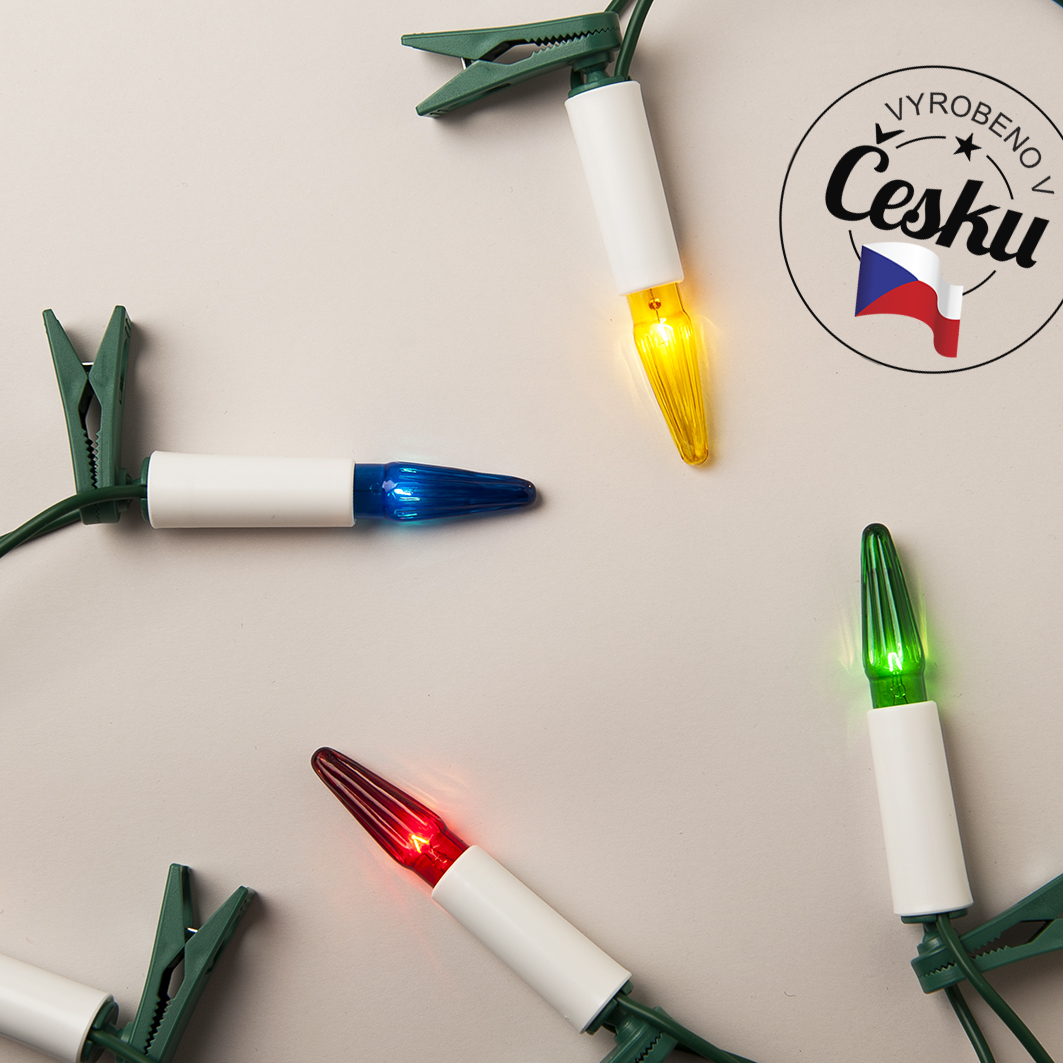 Souprava Asteria barevná SV-16, 16 žárovek 14V/0,1A s bílým soklem                    