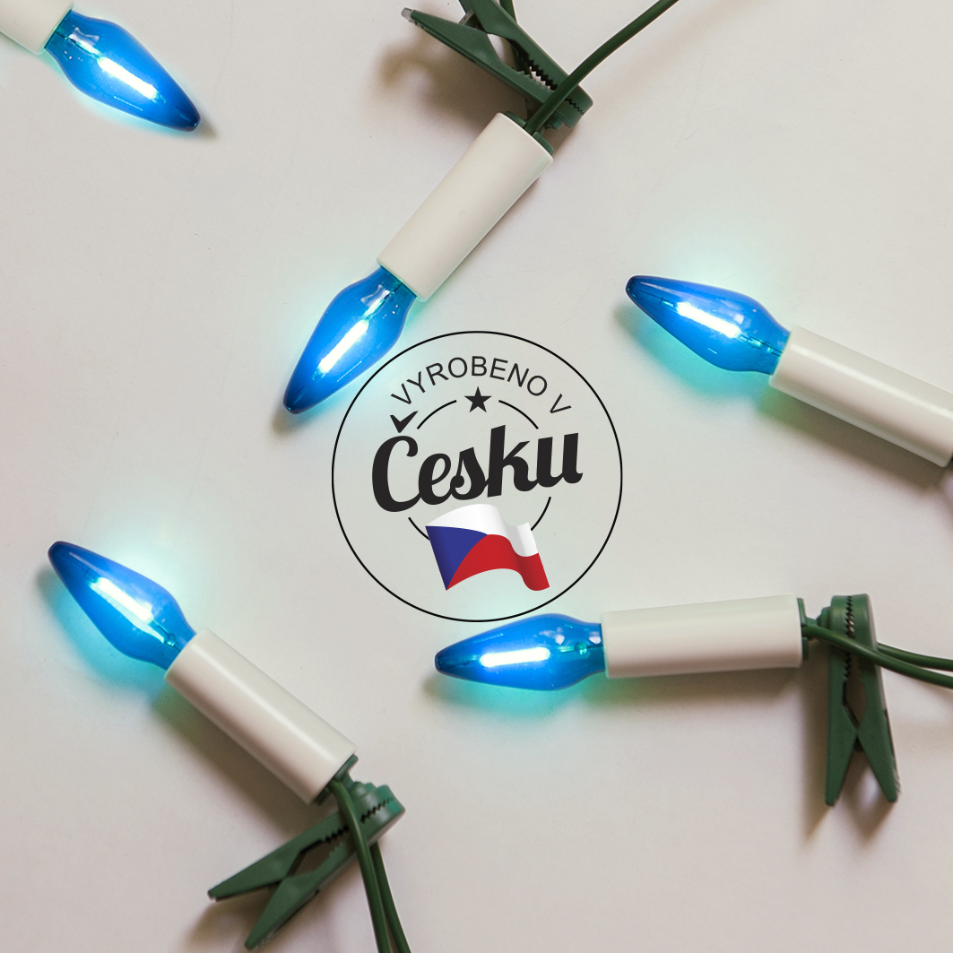 Souprava Felicia FILAMENT modrá SV-16, 16 žárovek FILAMENT 14V/0,2W