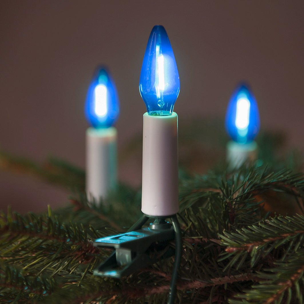 Souprava Felicia FILAMENT modrá SV-16, 16 žárovek FILAMENT 14V/0,2W