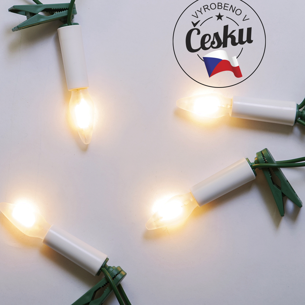 Souprava Felicia LED čirá SV-16, 16 žárovek LED Filament 14V/0,2W