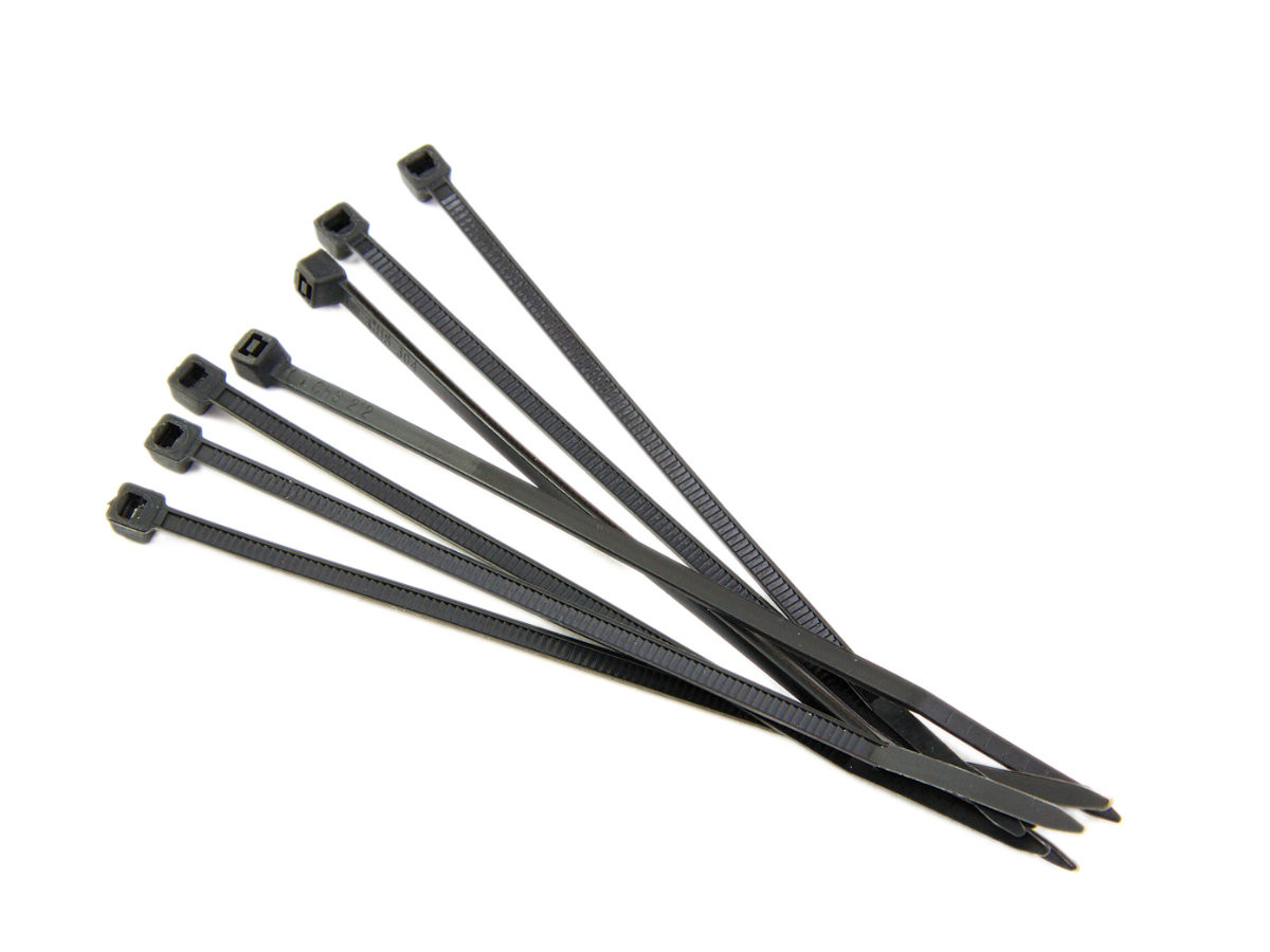 Stahovací páska 3,6x200mm černá, balíček po 20 ks