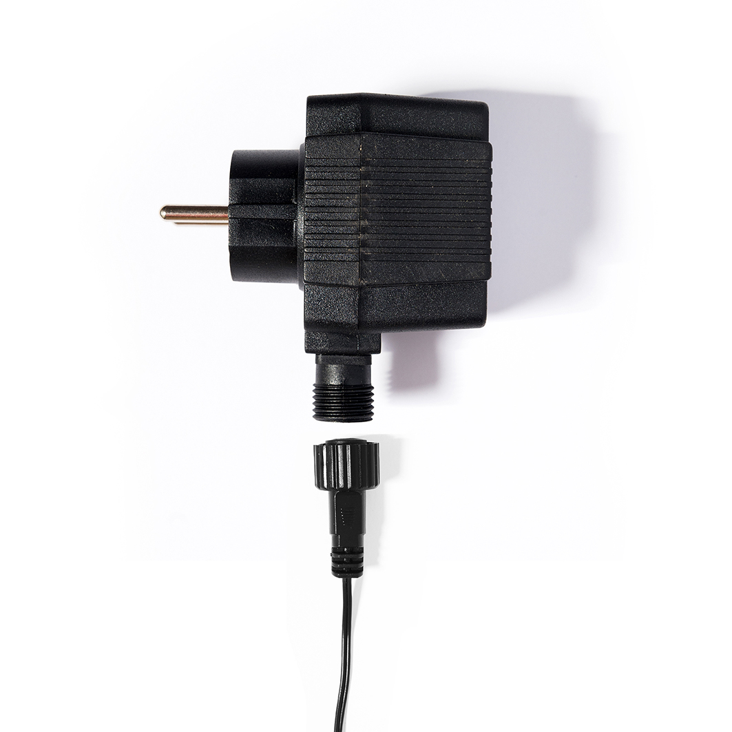 VENKOVNÍ souprava LED Filament Šiška bílá, možnost prodloužení, černá kabeláž + napájecí trasformátor