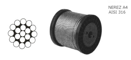 y4) Lano ocelové DIN 3055 2/3 mm, zinkované s povrchem PVC
